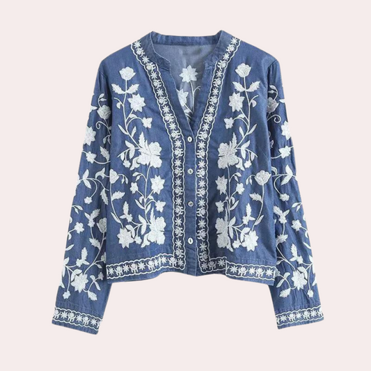 Vesta Gailla | Bloemen Geborduurd Vest