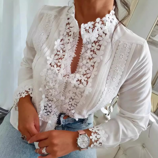 Marga - Romantická halenka s elegantní květinovou krajkou