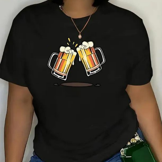 Carmela - Dámské tričko Oktoberfest s potiskem piva