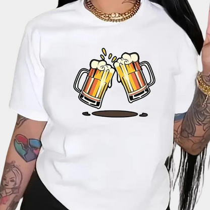 Carmela - Dámské tričko Oktoberfest s potiskem piva