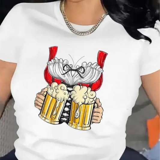 Odetta - Dámské tričko Dirndl beer Oktoberfest