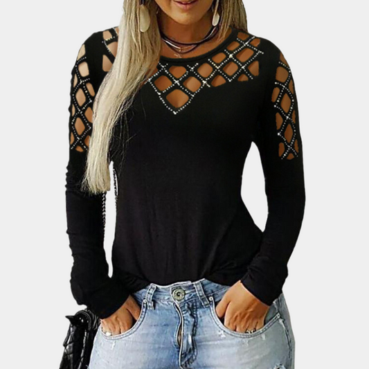 Mariel - moderní dámský top s módním výřezem