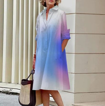 Lillian - Dámské košilové šaty Gradient