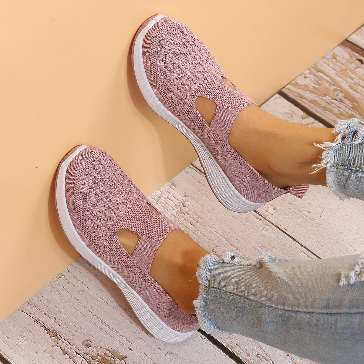 Slip-On ležérní ploché látkové boty