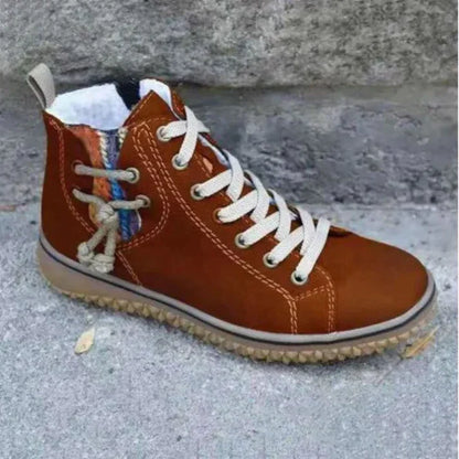 Boty Rita | Vintage styl kožené vysoké tenisky