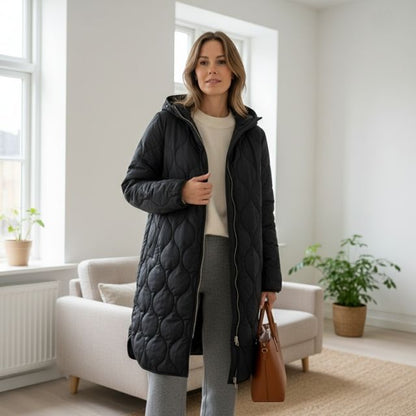 Danielle | Elegantní a pohodlná dámská parka s kapucí a vzorem