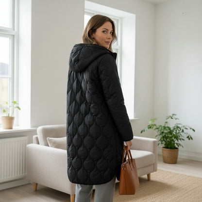 Danielle | Elegantní a pohodlná dámská parka s kapucí a vzorem