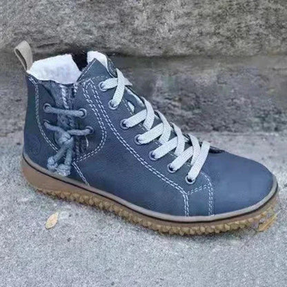 Boty Rita | Vintage styl kožené vysoké tenisky