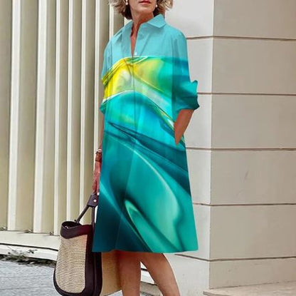 Lillian - Dámské košilové šaty Gradient