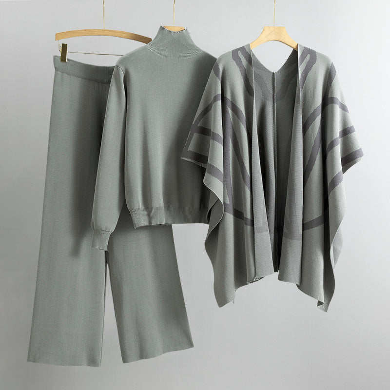 Amelia - Dámská pletená souprava v barvě khaki allure