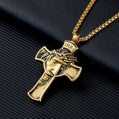 Inri | Přívěsek křížek s řetízkem