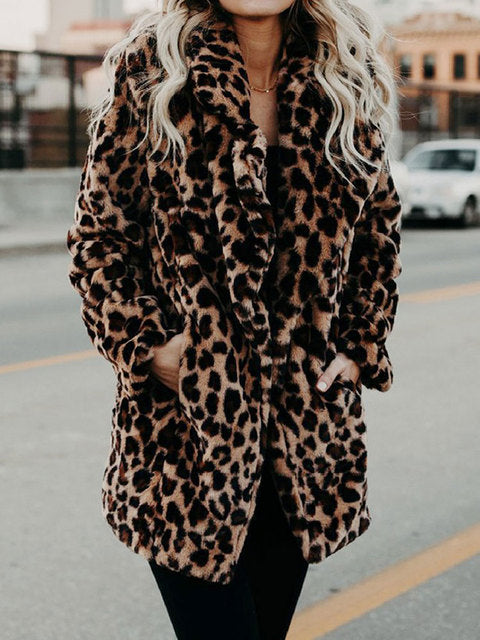 Uta Coat | Dámský kabát s leopardím vzorem