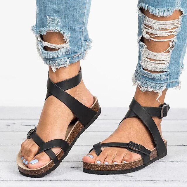 Adriana - Dámské zavinovací sandály Premium
