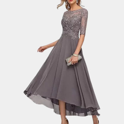 Elegantní dámské šifónové šaty v délce ke kotníkům