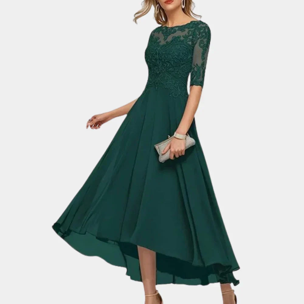 Elegantní dámské šifónové šaty v délce ke kotníkům