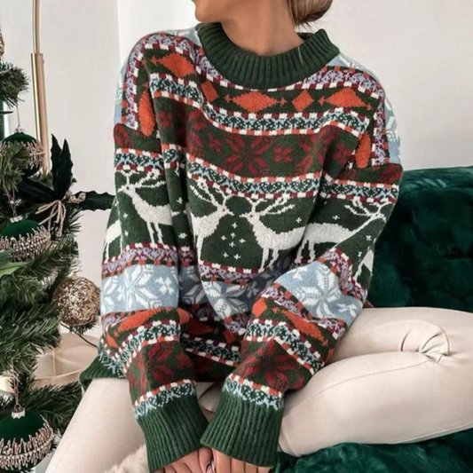 Josabet | Elegantní a pohodlný oversized vánoční svetr pro ženy