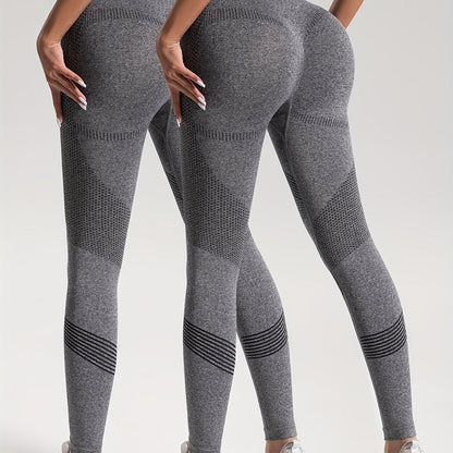 Heidi Fashion | Elegance Sada 2 puntíkovaných fitness legín pro stylové cvičení