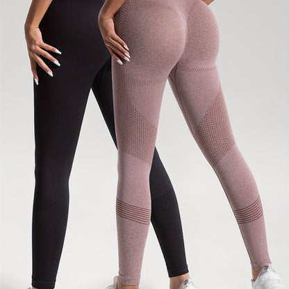 Heidi Fashion | Elegance Sada 2 puntíkovaných fitness legín pro stylové cvičení