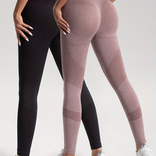 Heidi Fashion | Elegance Sada 2 puntíkovaných fitness legín pro stylové cvičení