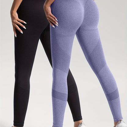 Heidi Fashion | Elegance Sada 2 puntíkovaných fitness legín pro stylové cvičení