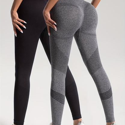 Heidi Fashion | Elegance Sada 2 puntíkovaných fitness legín pro stylové cvičení