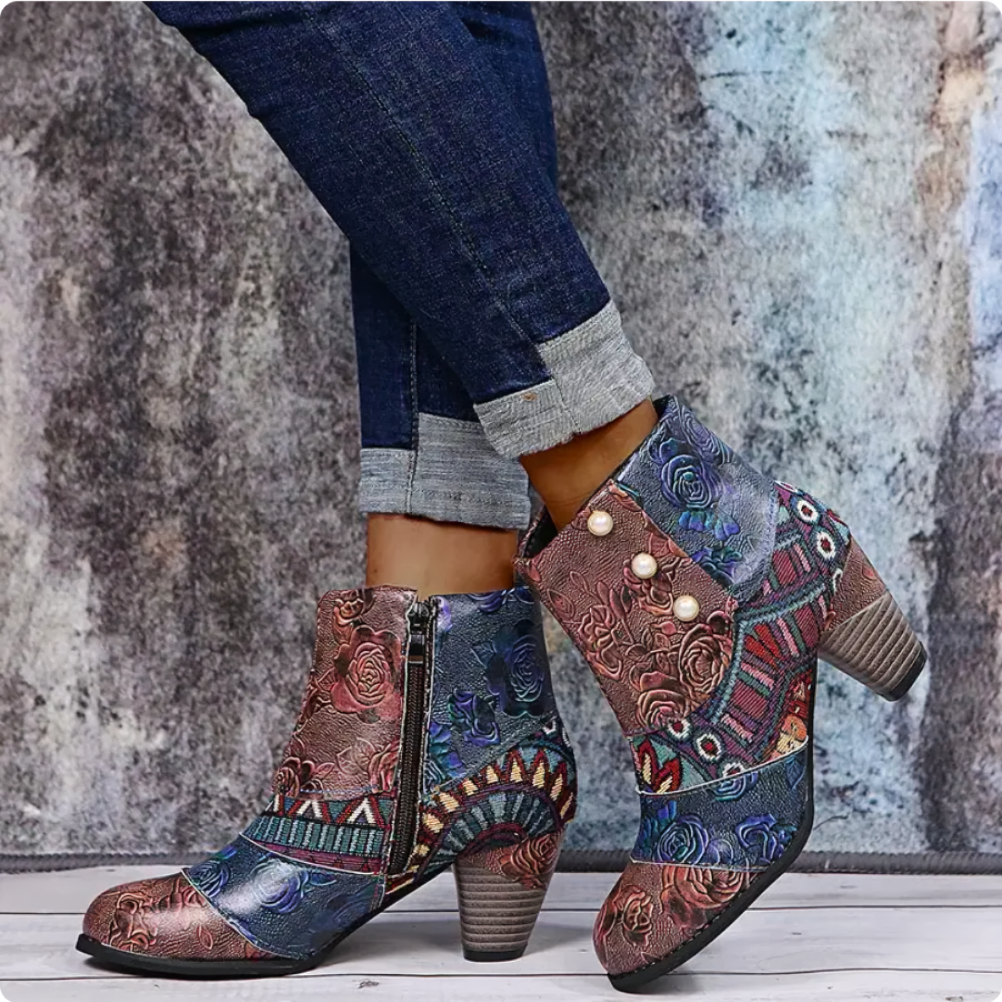 Pammy Boots | Barevné retro kotníkové boty