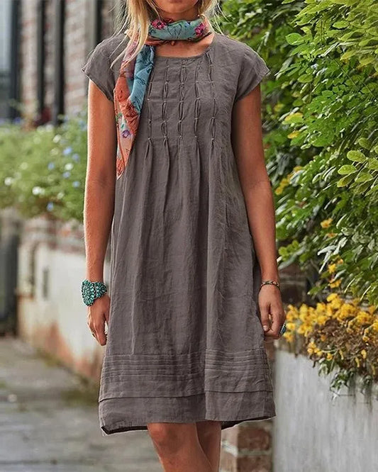 Maisie - Ležérní vintage plátěné šaty pro ženy