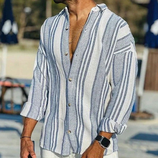 Aaron - Pánská plátěná polokošile pro volný čas