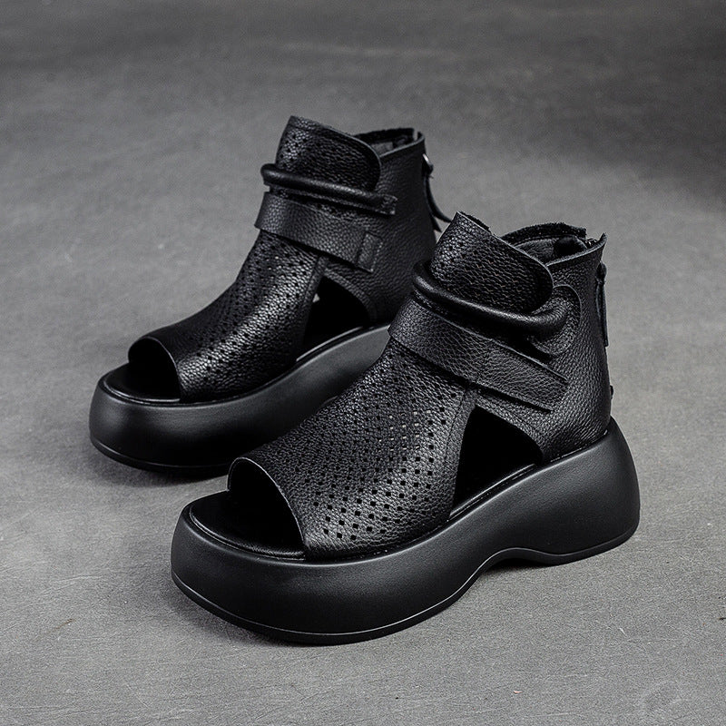 Kožené sandály na platformě | Odia Sandals