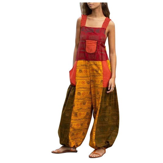 LD Loose Sling Bag Casual Jumpsuit (volný overal na zavazování)