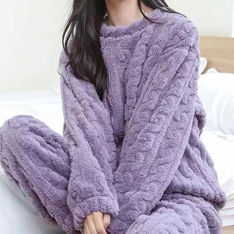 Heidi-Mode | Teplé fleecové pyžamo Teddy pro ženy