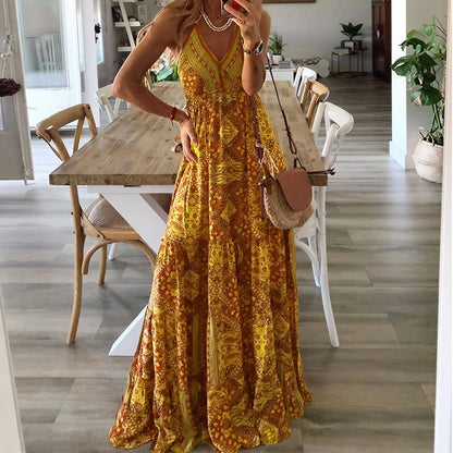 Harriet - Maxi šaty s boho potiskem