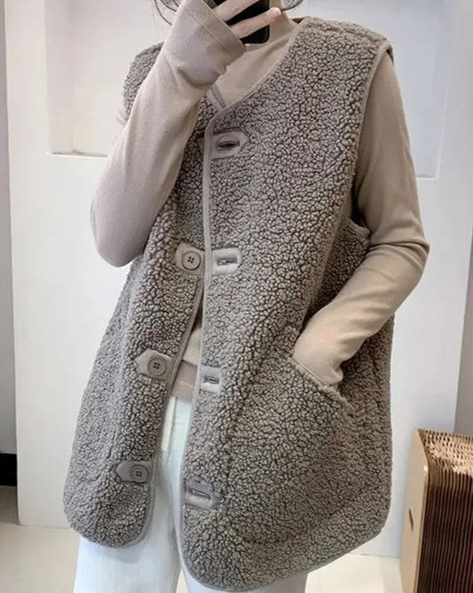 Adriane Vest | Vrouwen mouwloos wollen vest