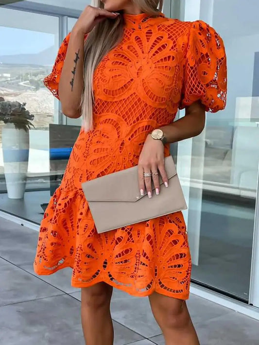 Freya - Vyšívané mini šaty