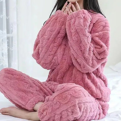 Heidi-Mode | Teplé fleecové pyžamo Teddy pro ženy