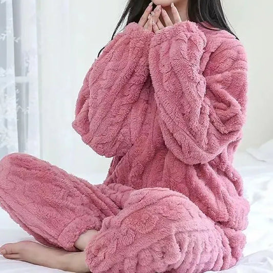 Heidi-Mode | Teplé fleecové pyžamo Teddy pro ženy