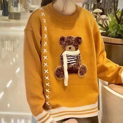 Alizah Trui | Casual Teddybeer Ronde Hals Trui