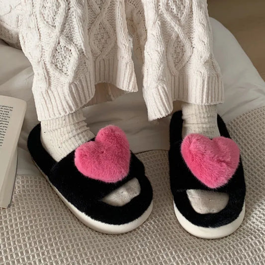 Pantofle Chloe Heart | Fluffy & Warm