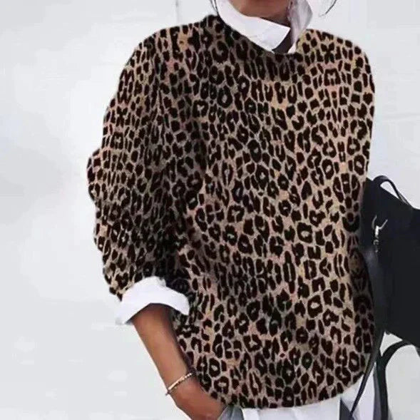 Shanna | Stylová dámská mikina s leopardím vzorem