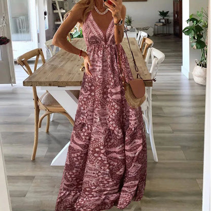 Harriet - Maxi šaty s boho potiskem