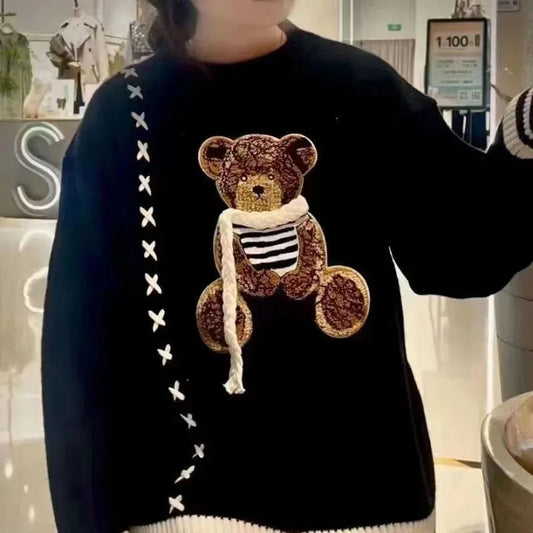Alizah Trui | Casual Teddybeer Ronde Hals Trui