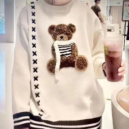 Alizah Trui | Casual Teddybeer Ronde Hals Trui