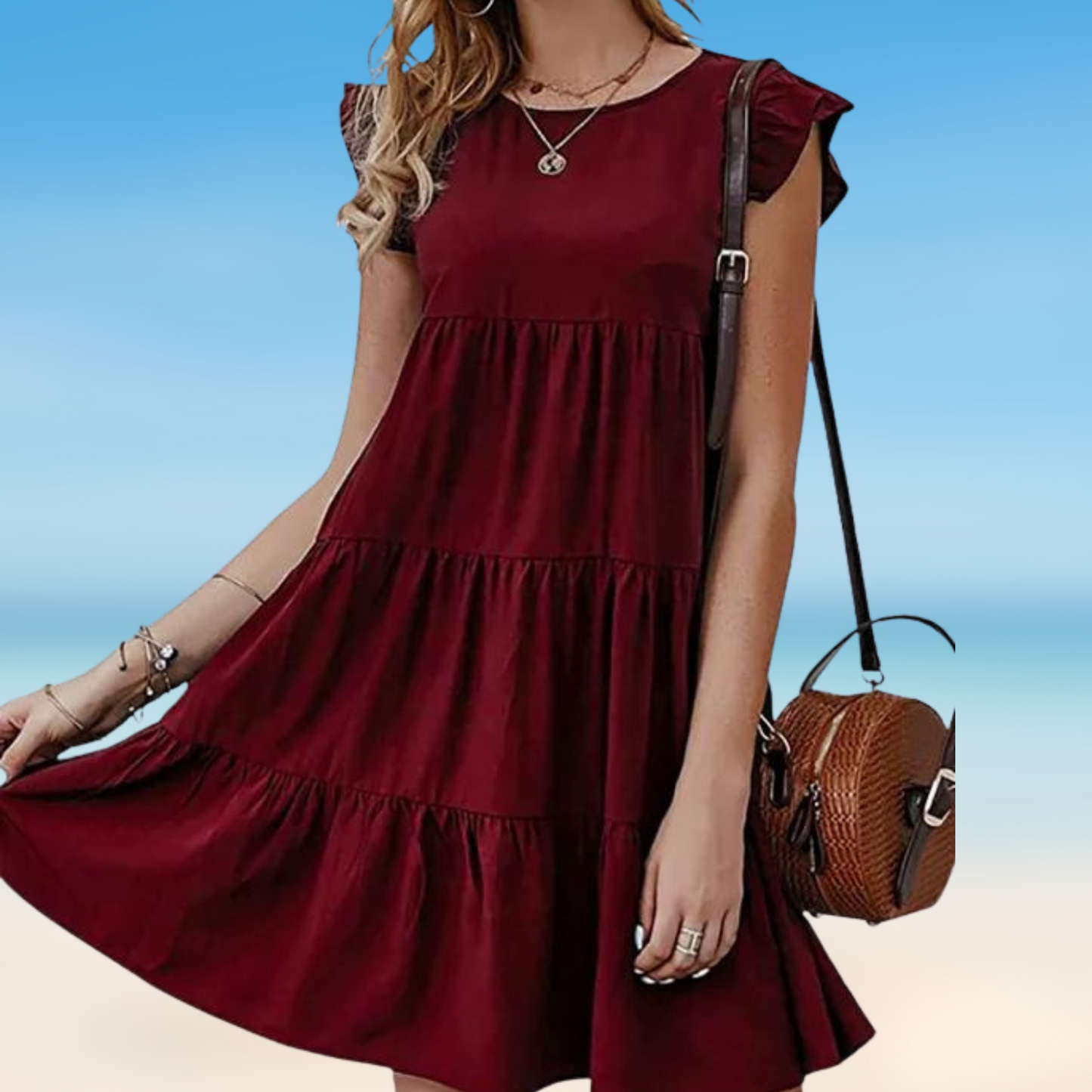 Odella- Elegantní mini šaty s volánky