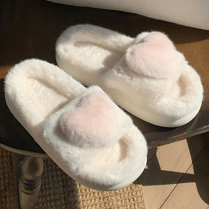 Pantofle Chloe Heart | Fluffy & Warm