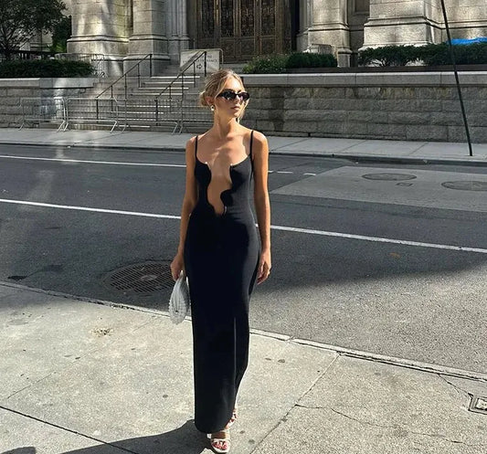 Adelaide - Šaty na ramínka s výstřihem do V