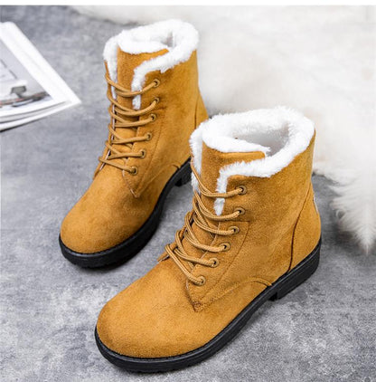 Krátké šněrovací boty s umělou kožešinou | Peggy Boots