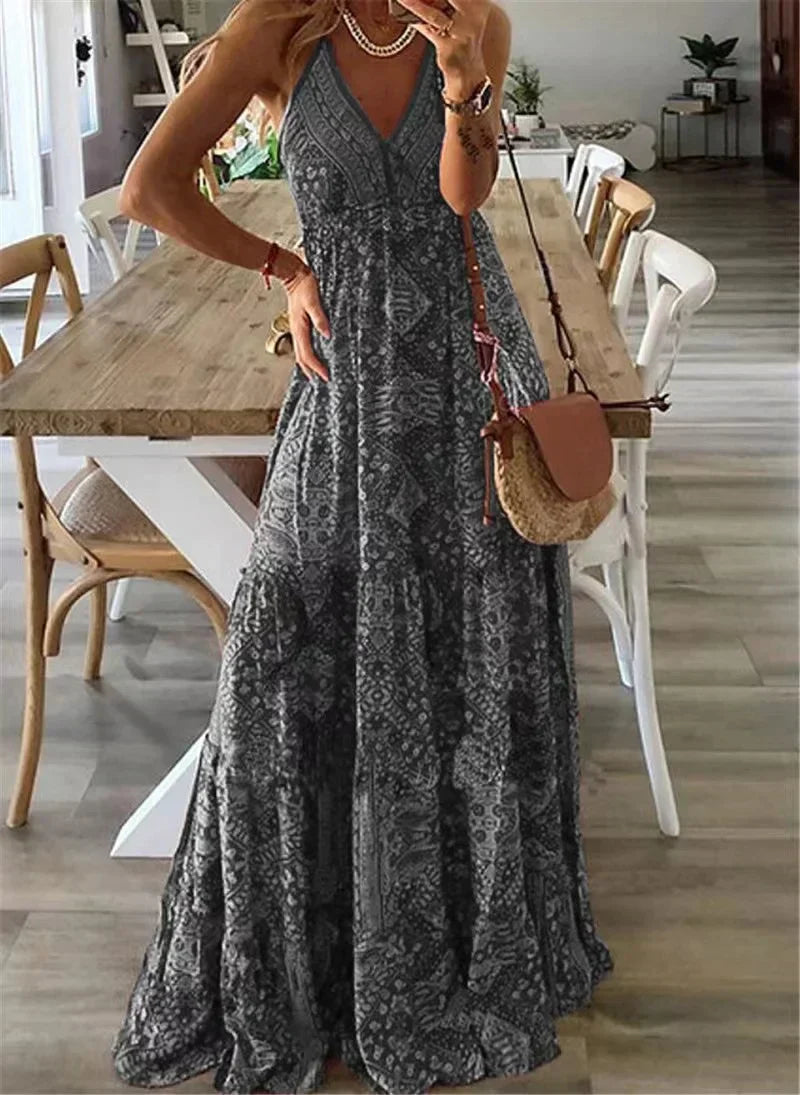 Harriet - Maxi šaty s boho potiskem
