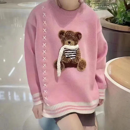 Alizah Trui | Casual Teddybeer Ronde Hals Trui