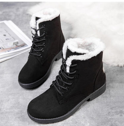 Krátké šněrovací boty s umělou kožešinou | Peggy Boots