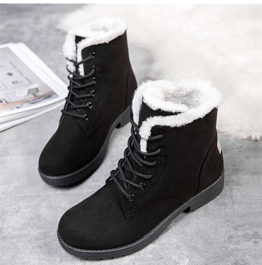 Krátké šněrovací boty s umělou kožešinou | Peggy Boots